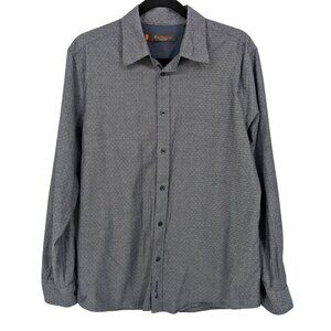 Ben Sherman Button Up Shirt Men Size M Micro Dots Textured Casual Preppy Office